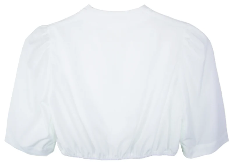 Pierre Marcel Seidige Damen Dirndlbluse Melina mit V-Ausschnitt - Weiß