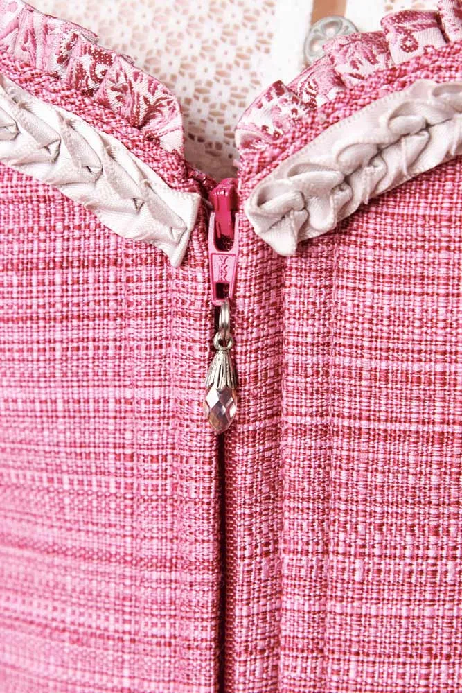 Krüger Dirndl "Pati" mit Spitzenschürze 116165 | Pink 70cm