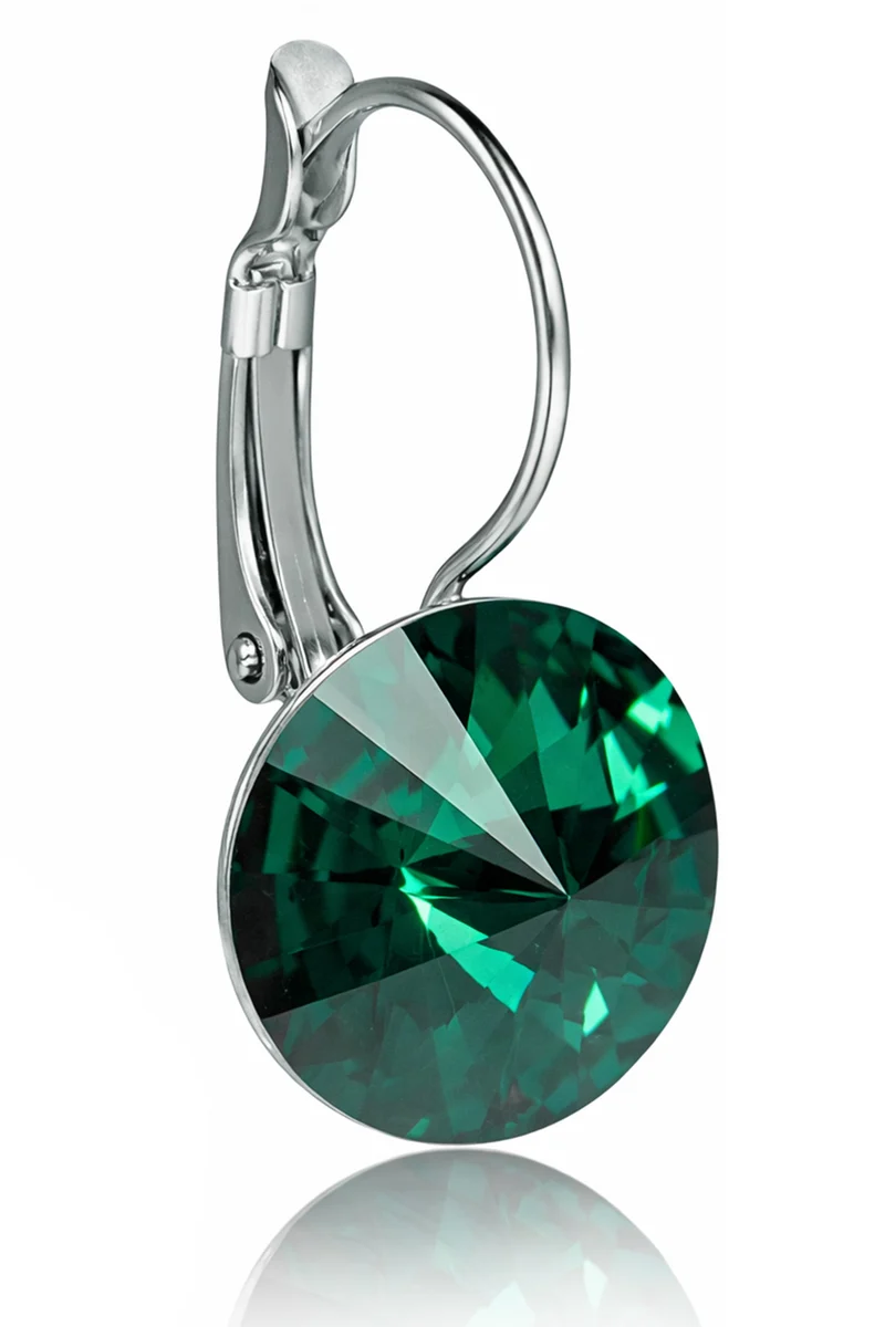 LUISIA® Ohrringe Rivoli mit Kristallen von Swarovski® - 12 mm | Emerald