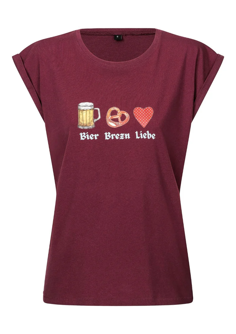 Bier Brezel Liebe in lila