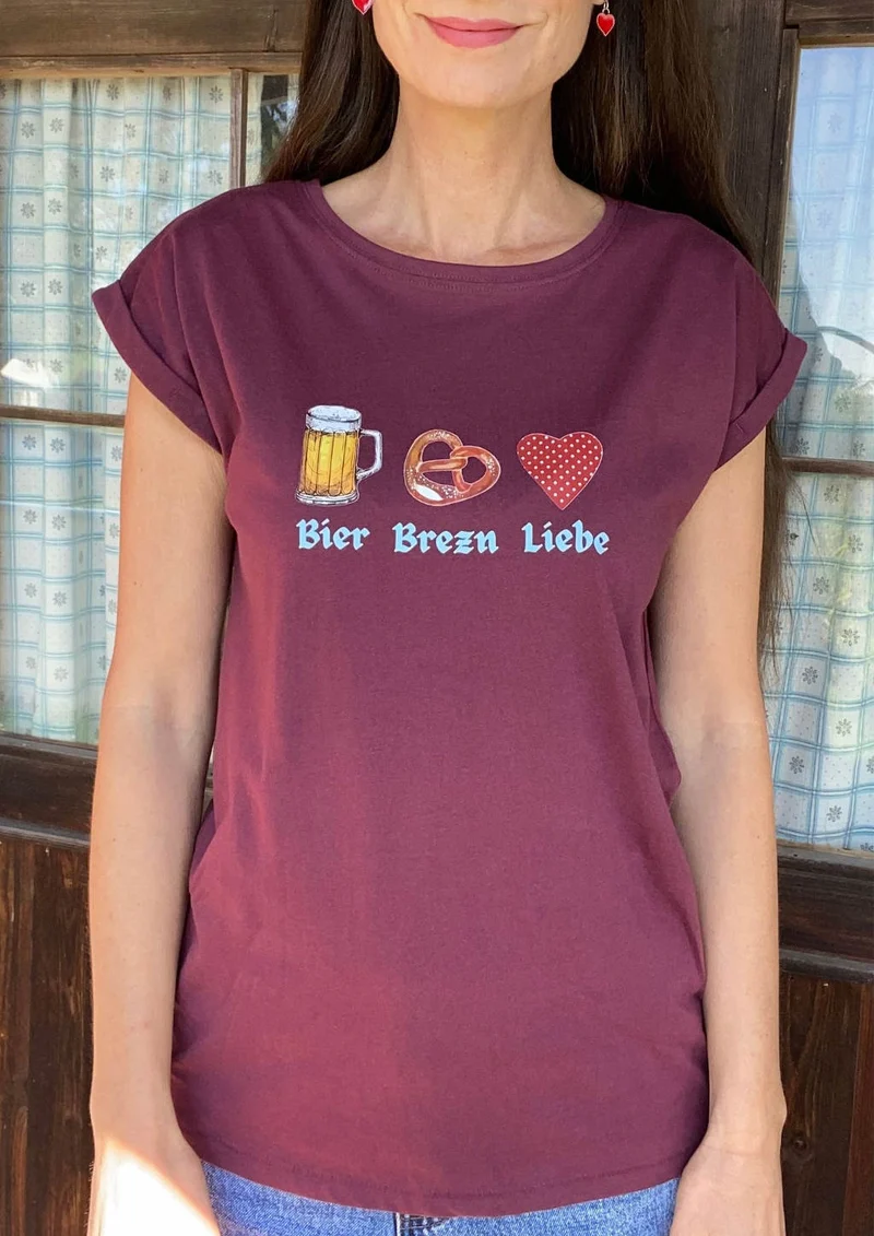 Bier Brezel Liebe in lila