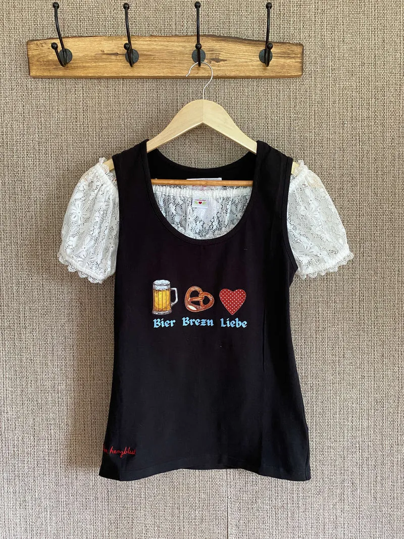 Bier Brezn Liebe Tank Top schwarz