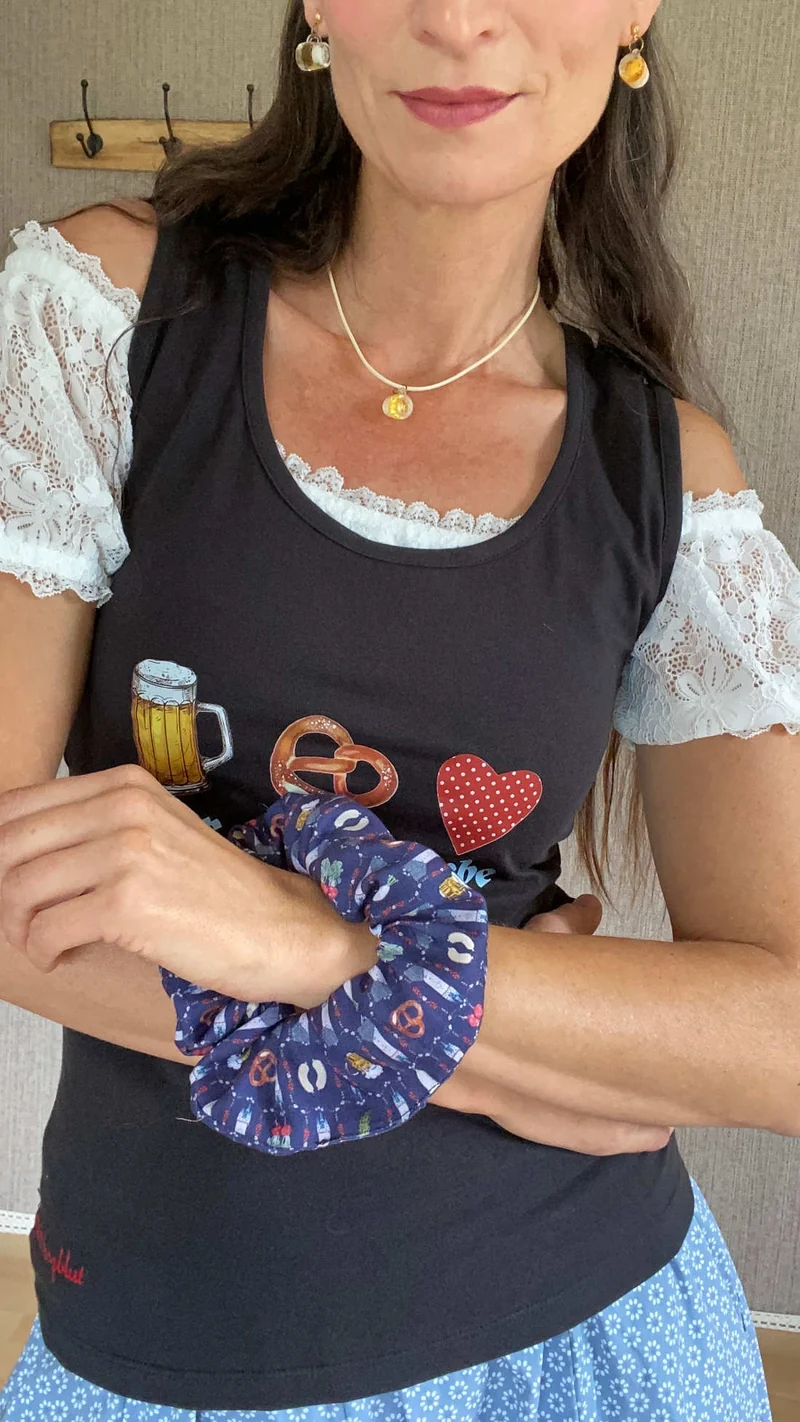 Bier Brezn Liebe Tank Top schwarz