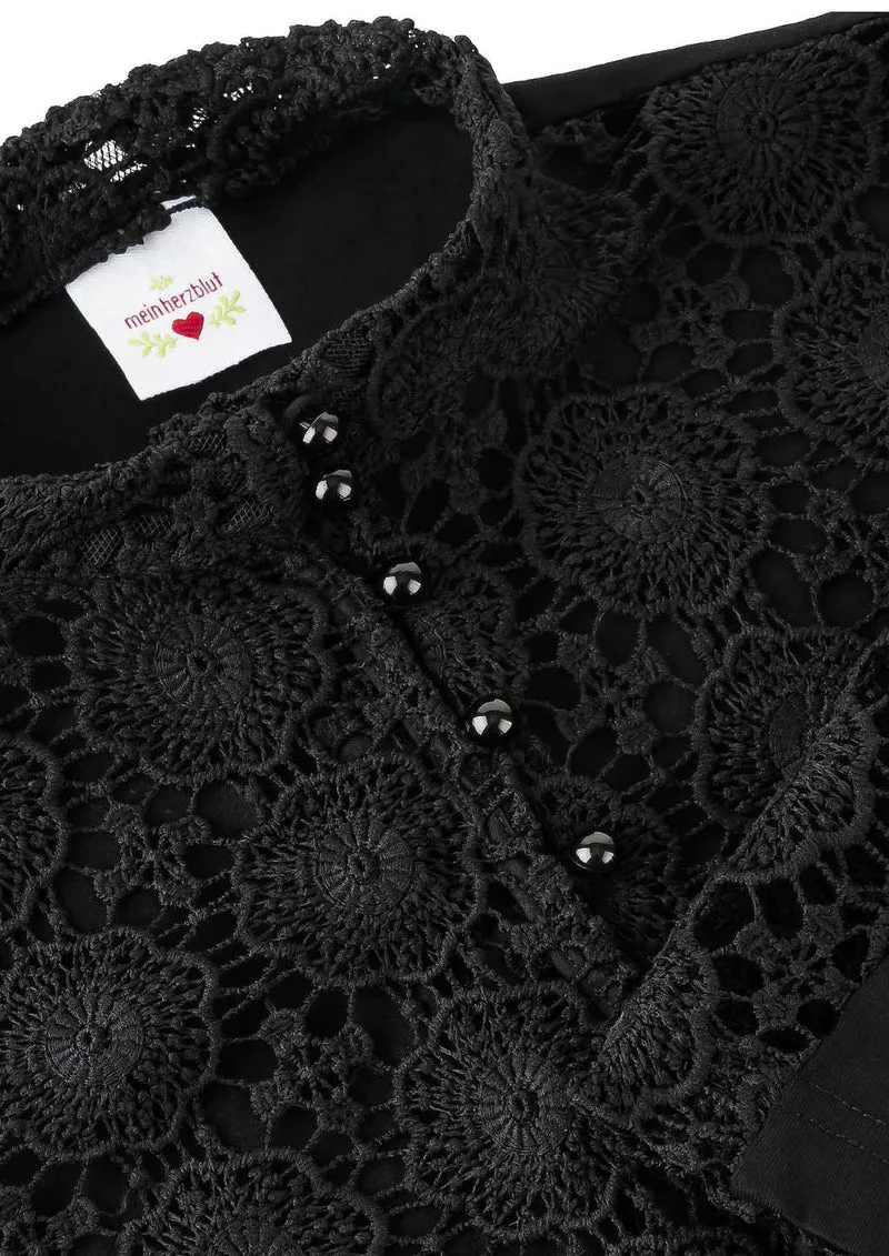 eleganter Dirndl-Body schwarz