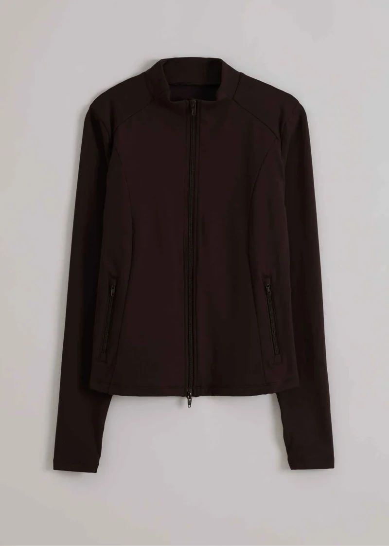 Sense Zip Jacke in Chocolate