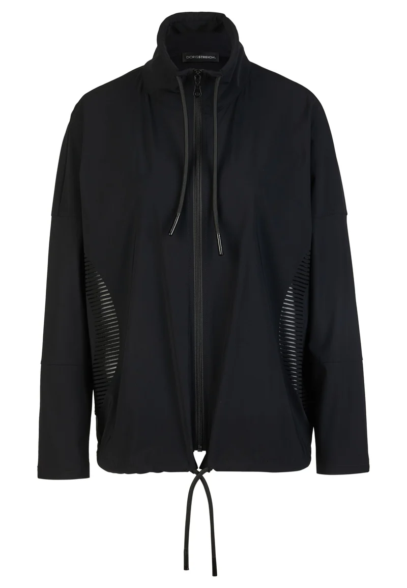 Jacke aus hochelastischer Wirkware mit Lack-Motiven