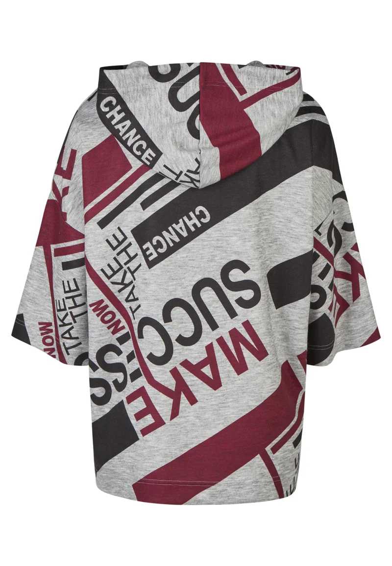 Oversized Hoodie-Sweatshirt im Trikot-Stil mit „MAKE SUCCESS“-Motiv