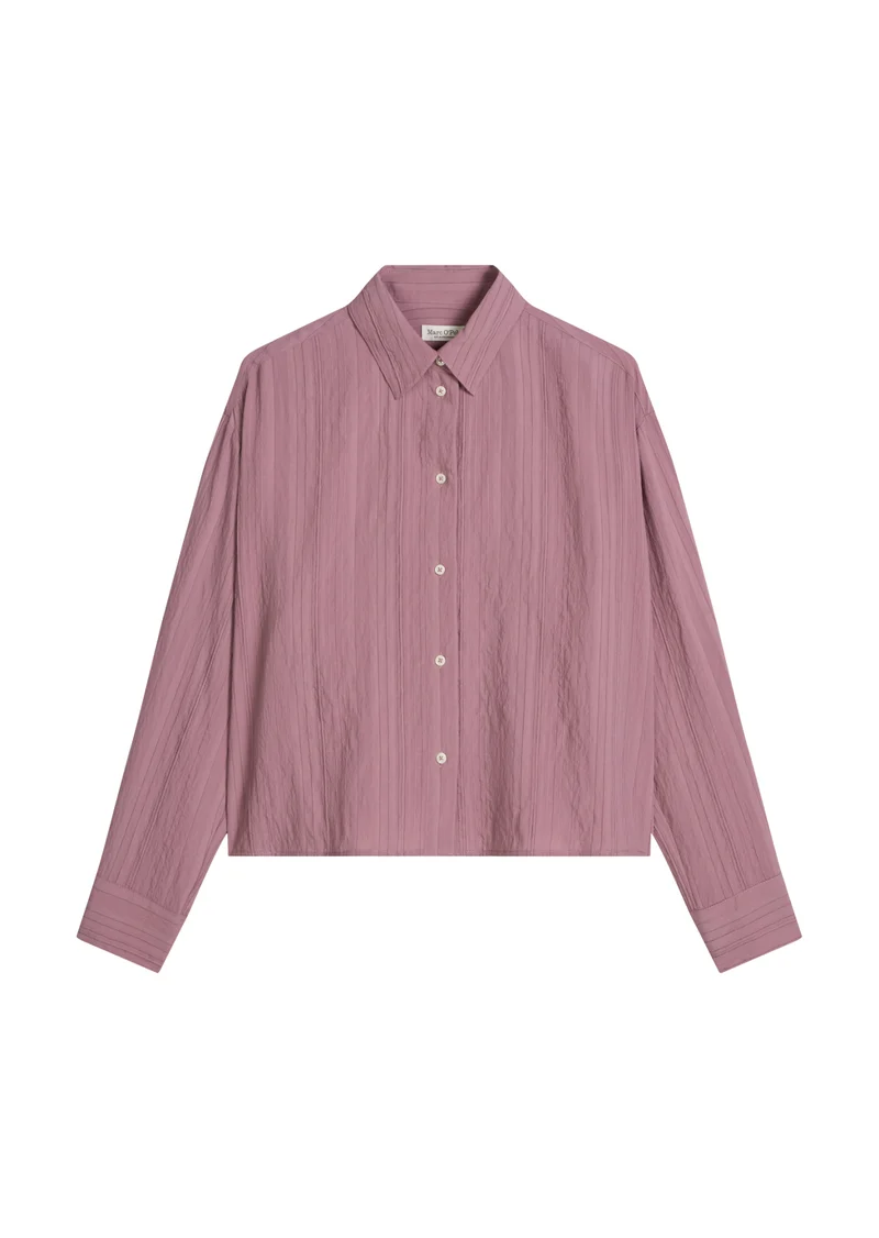 Crinkle-Bluse mit Streifen-Effekt