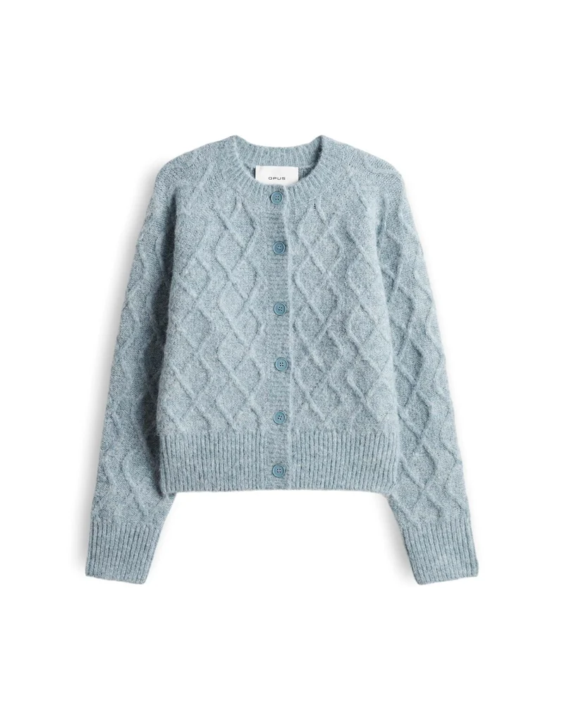 DABLE Cardigan mit Zopfstrickmuster