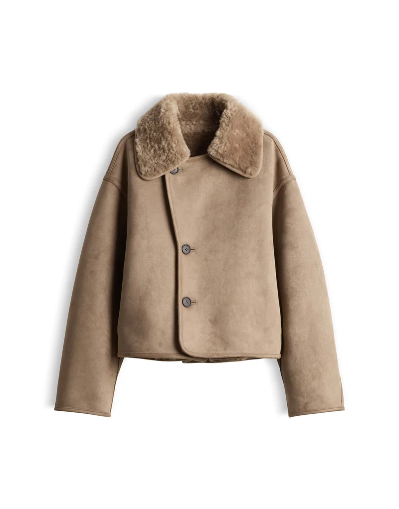 HAFIRA Wendejacke im Shearling Look