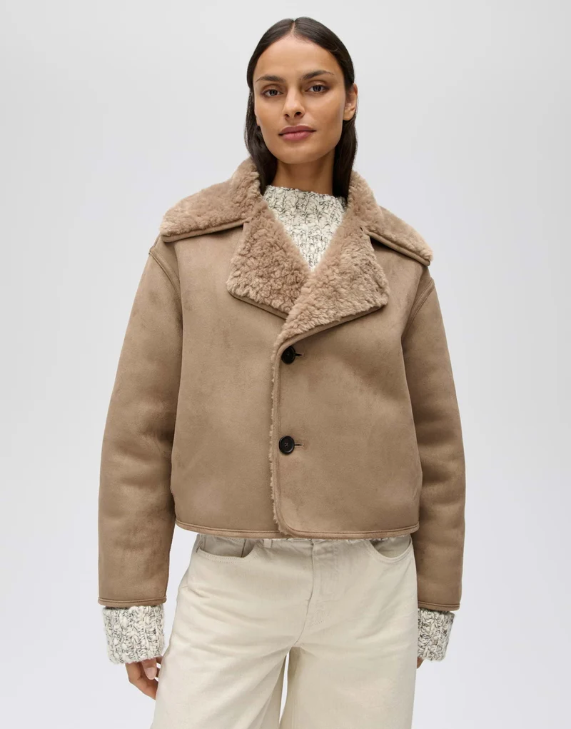 HAFIRA Wendejacke im Shearling Look