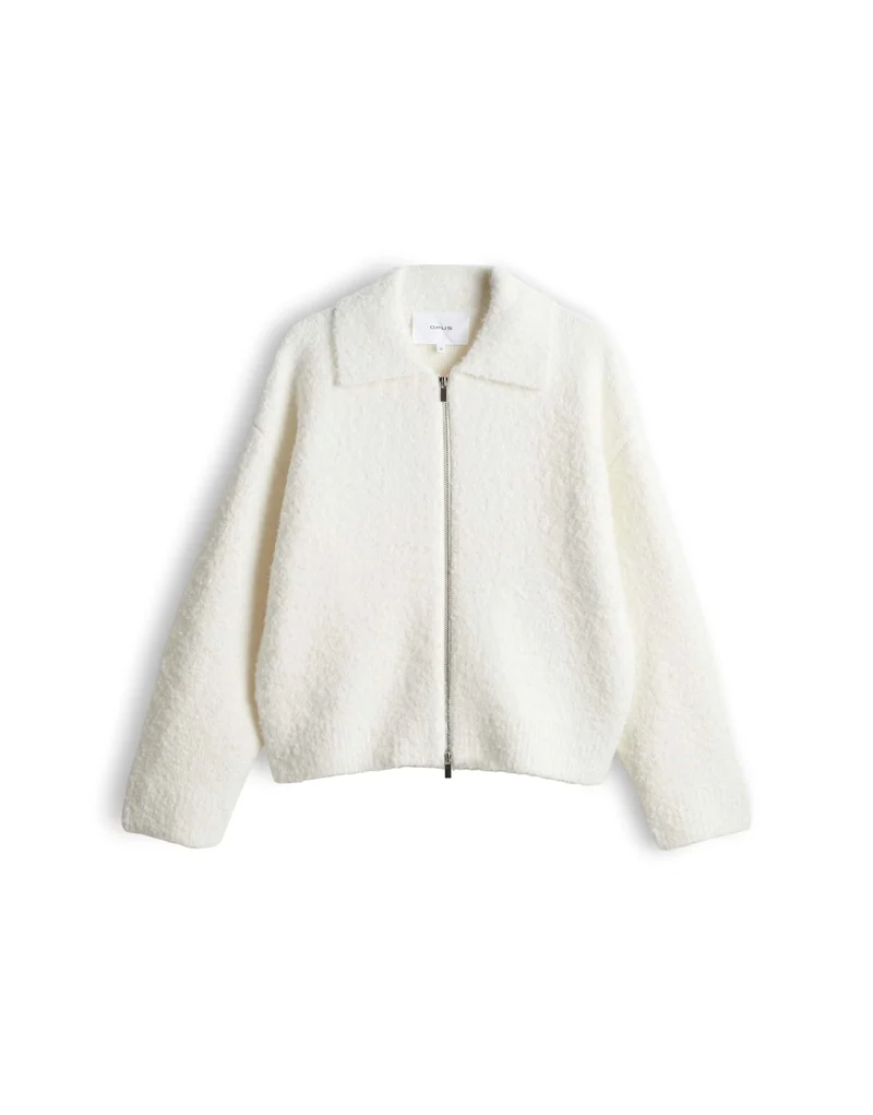 DOMIRA Bouclé-Strickjacke