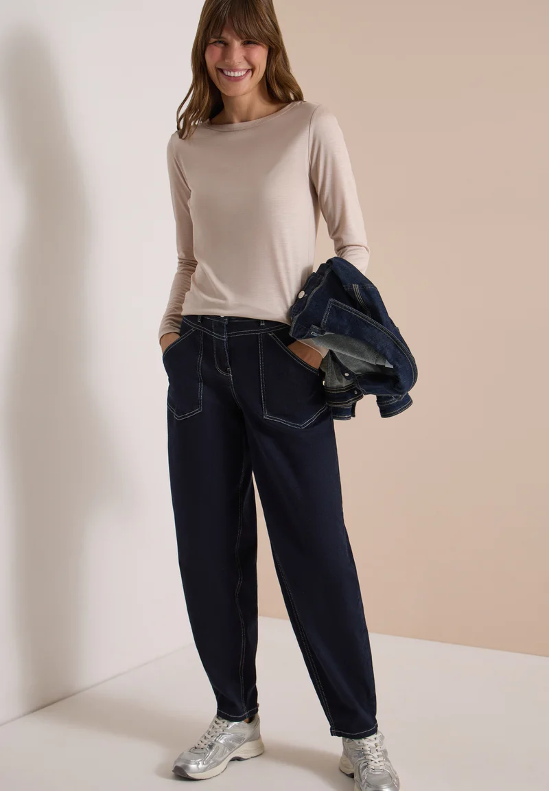 SCARLETT Barrel Leg Jeans mit Patch-Pockets