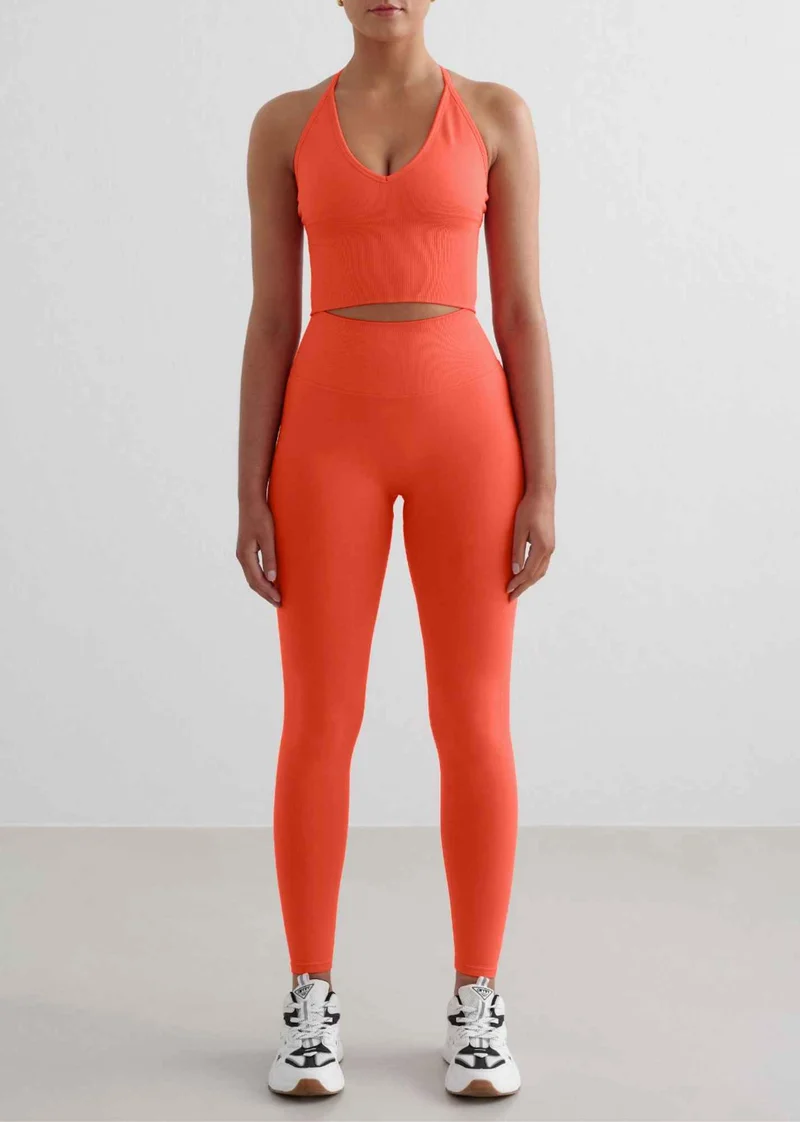 Shape Seamless Tights in Tangerine
