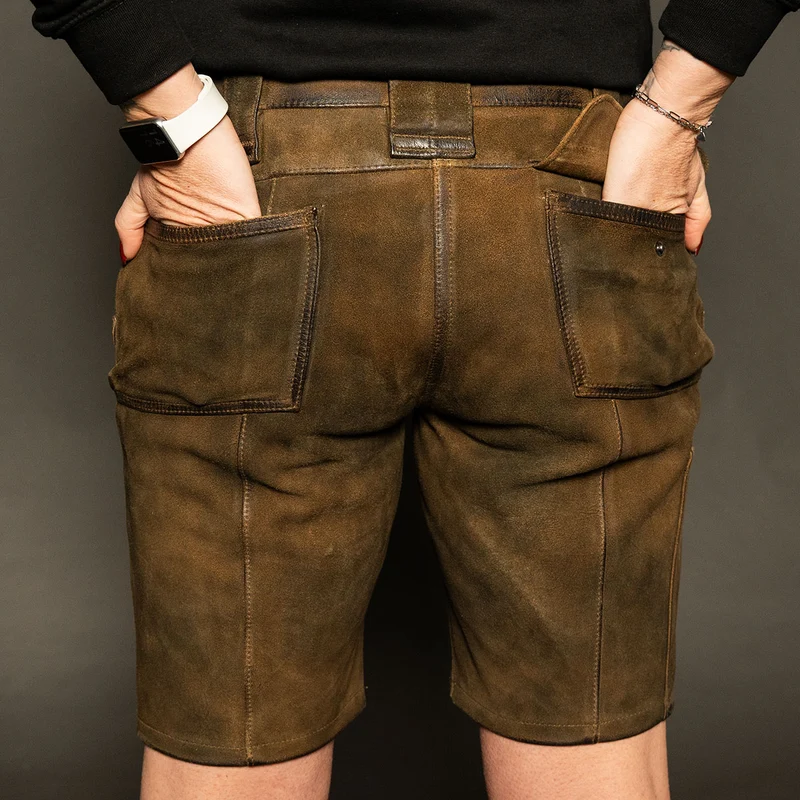 Datschi Trachten Damen Zunft Lederhose Richtfest Braun Wildbock Leder