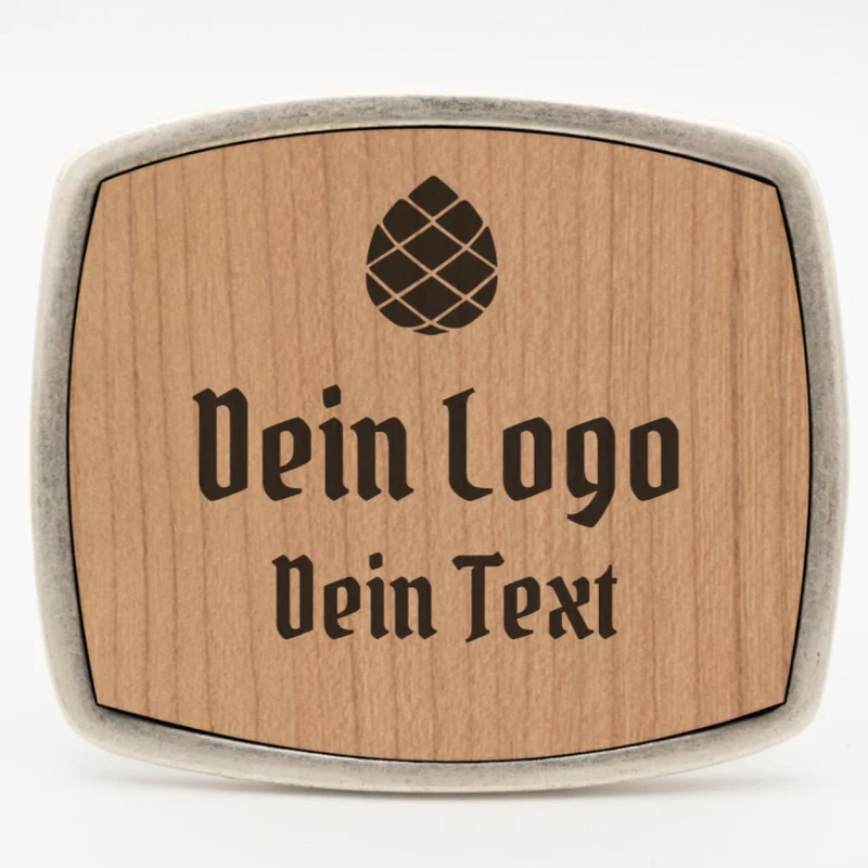 Gürtelschnalle mit eigenem Logo Silber Antik ab 1 Stk.