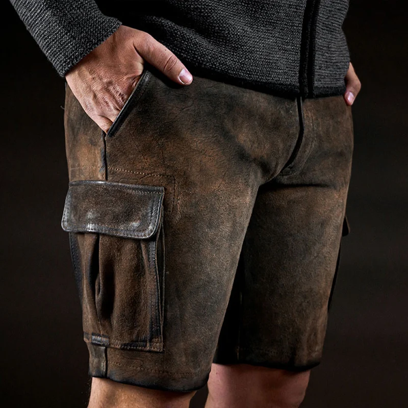 Datschi Trachten Cargo Lederhose Ludwig Ziegenleder