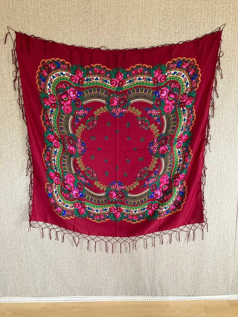 Folklore Tuch retro Rot