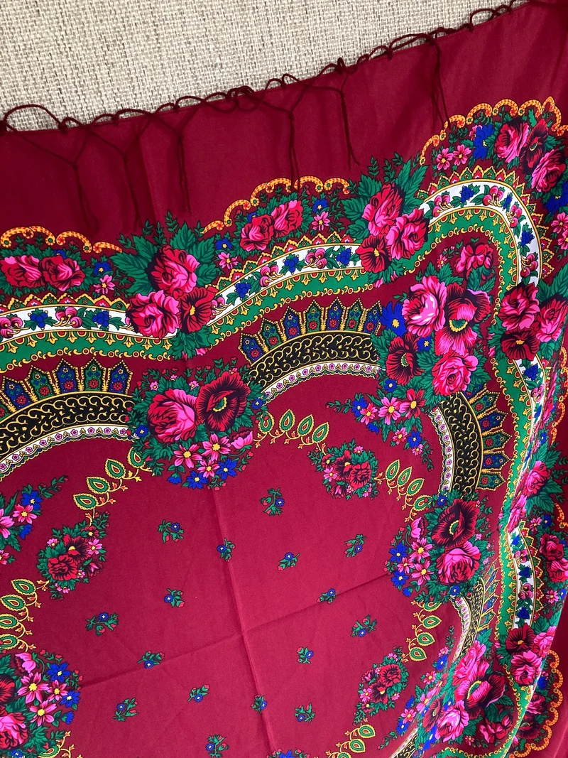 Folklore Tuch retro Rot