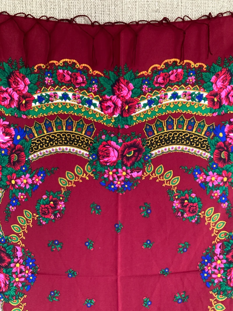 Folklore Tuch retro Rot