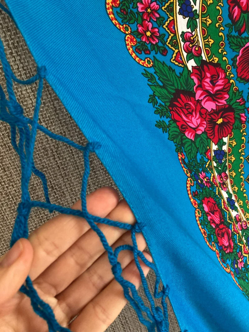 Folklore Tuch blau