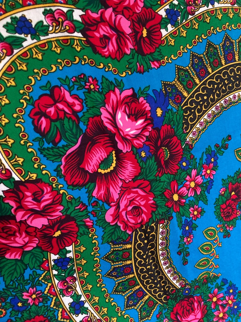 Folklore Tuch blau