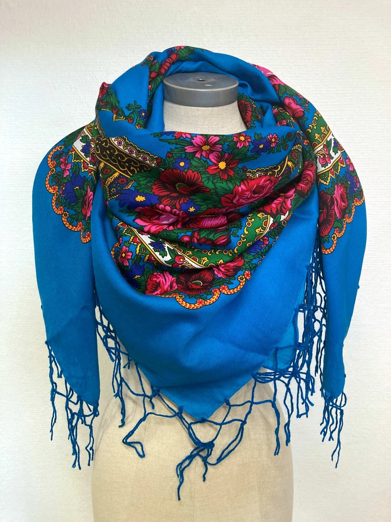 Folklore Tuch blau
