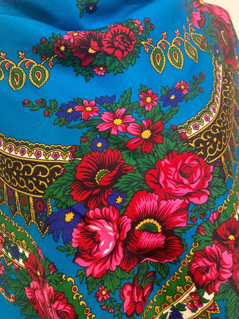 Folklore Tuch blau