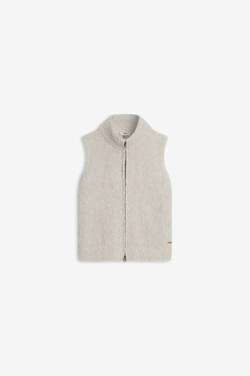 CICHA Strickjacke mit Stehkragen und 2-Wege-Reißverschluss