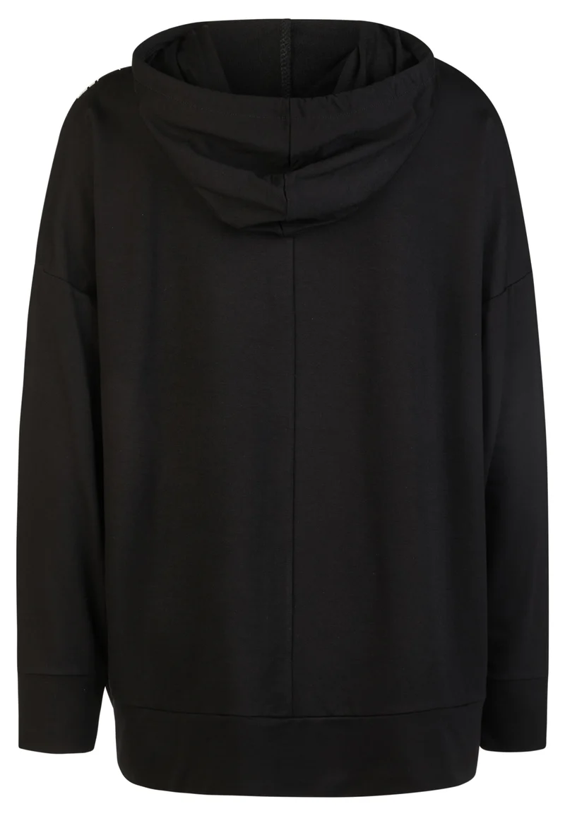 Sweatshirt mit Hoodie und „DON'T TAKE LIFE TOO SERIOUSLY“-Motiv