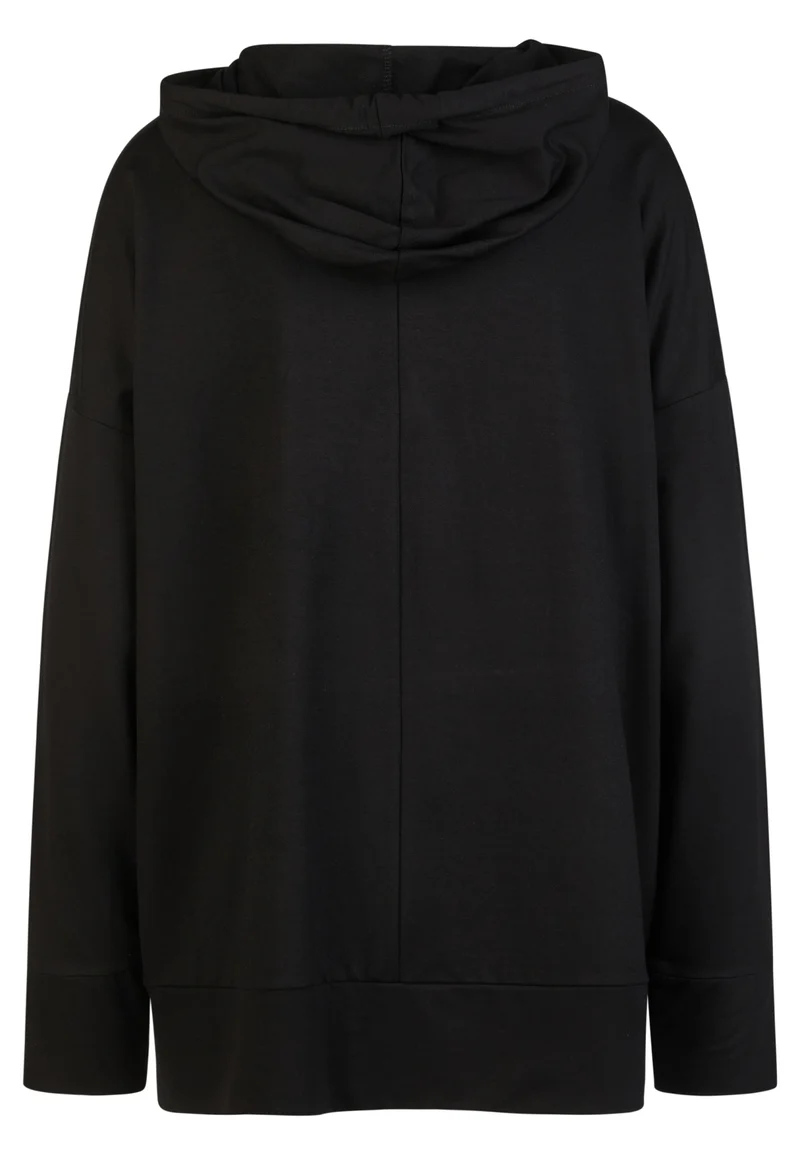 Hoodie-Sweatshirt mit Smiley-Badge und Kordel