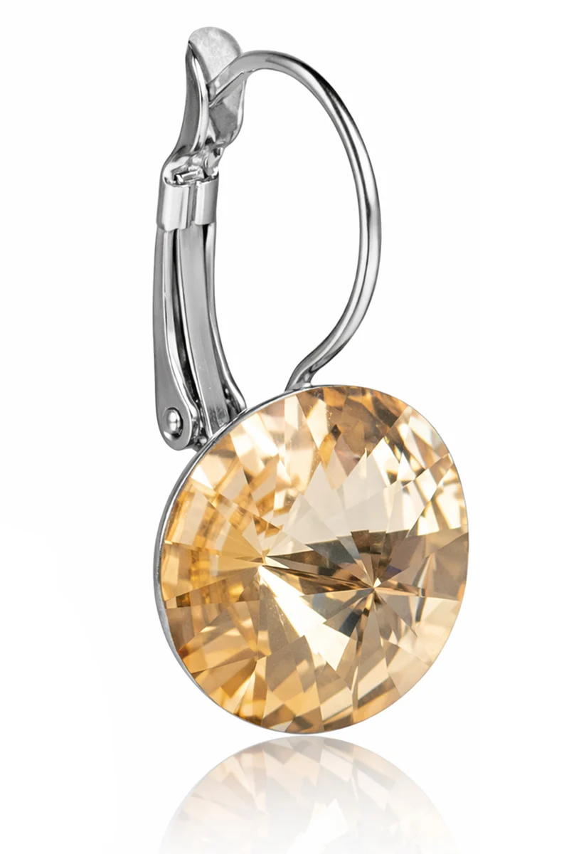 LUISIA® Ohrringe Rivoli mit Kristallen von Swarovski® 14 mm | Light Peach