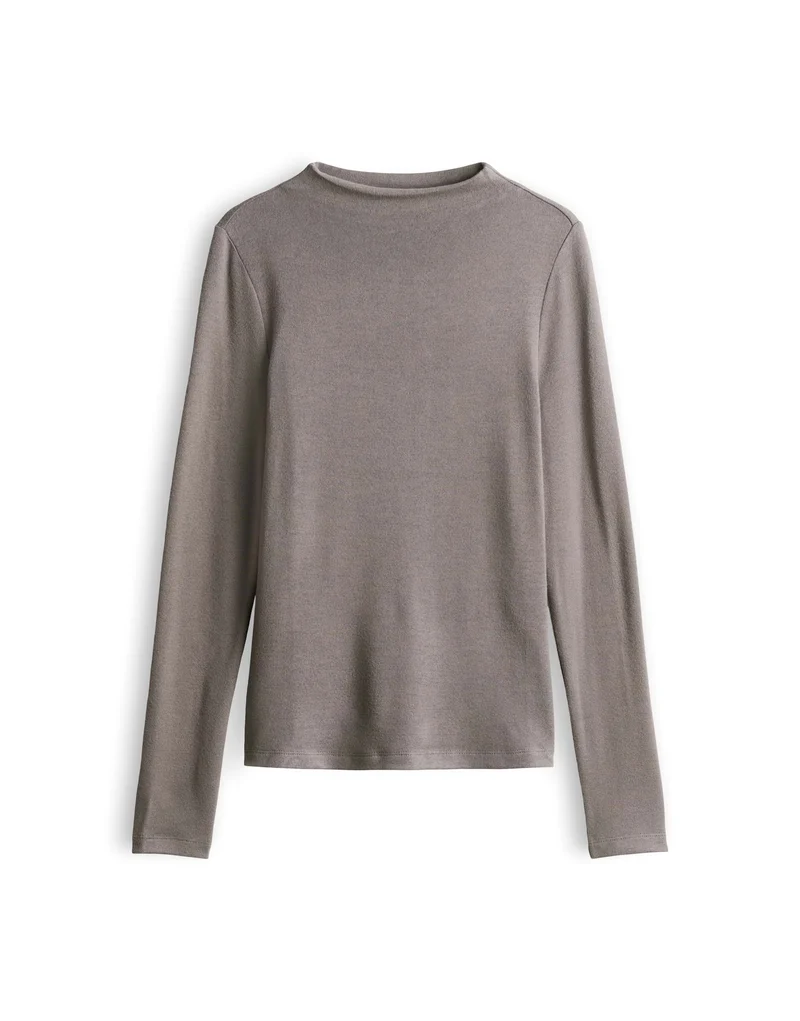 SOSEMIN Longsleeve mit Funnel Neck