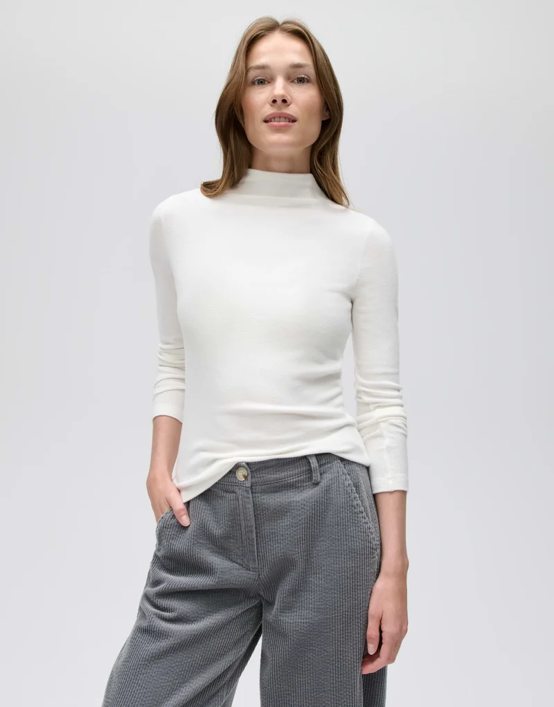 SOSEMIN Longsleeve mit Funnel Neck