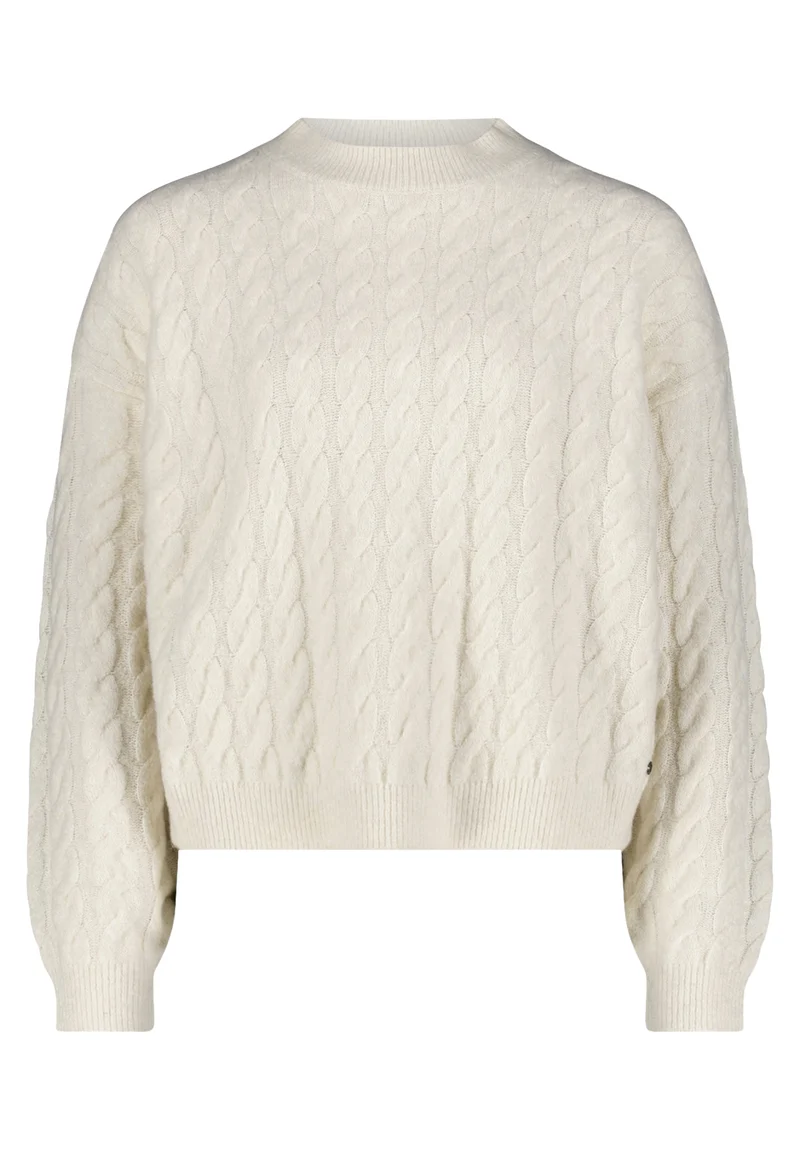 Strickpullover mit Stehkragen