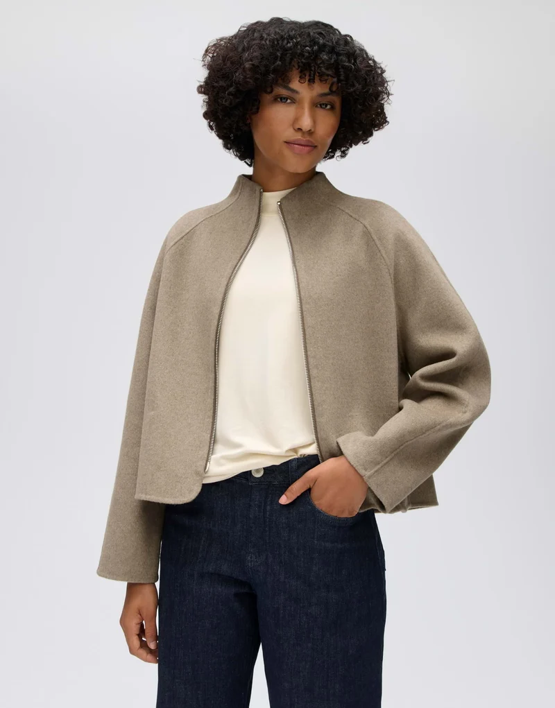 HELISU Doubleface Jacke im Woll Mix