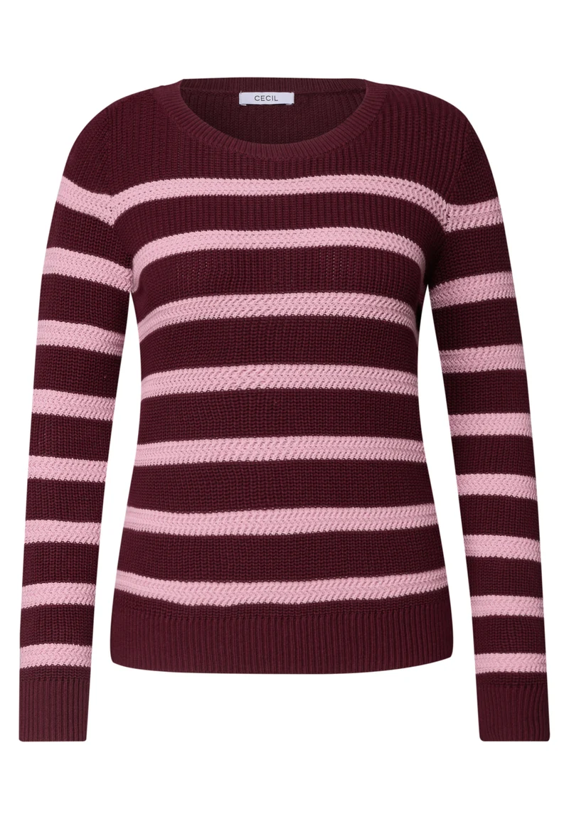 Pullover mit Rundhals und Streifen
