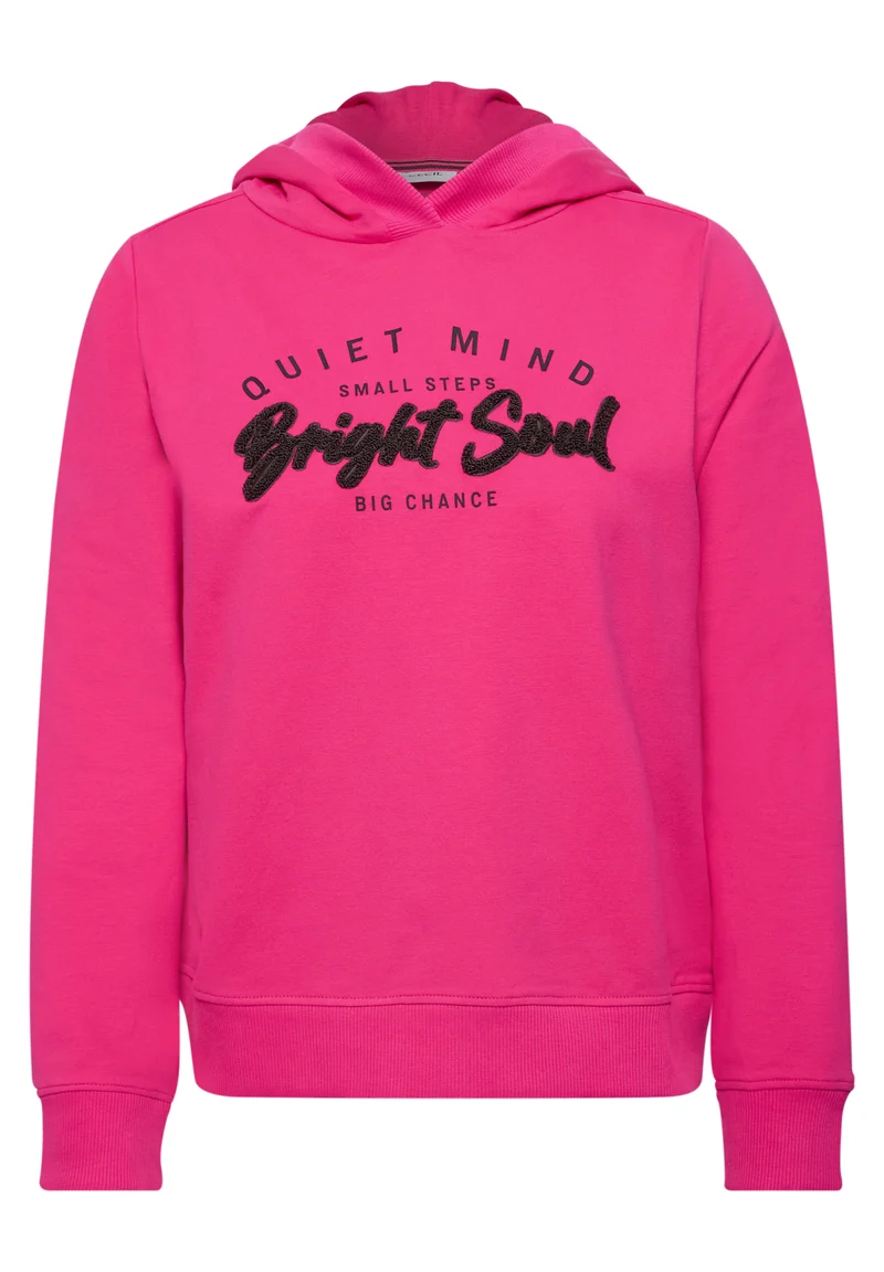 Hoodie mit Details in Rippstruktur