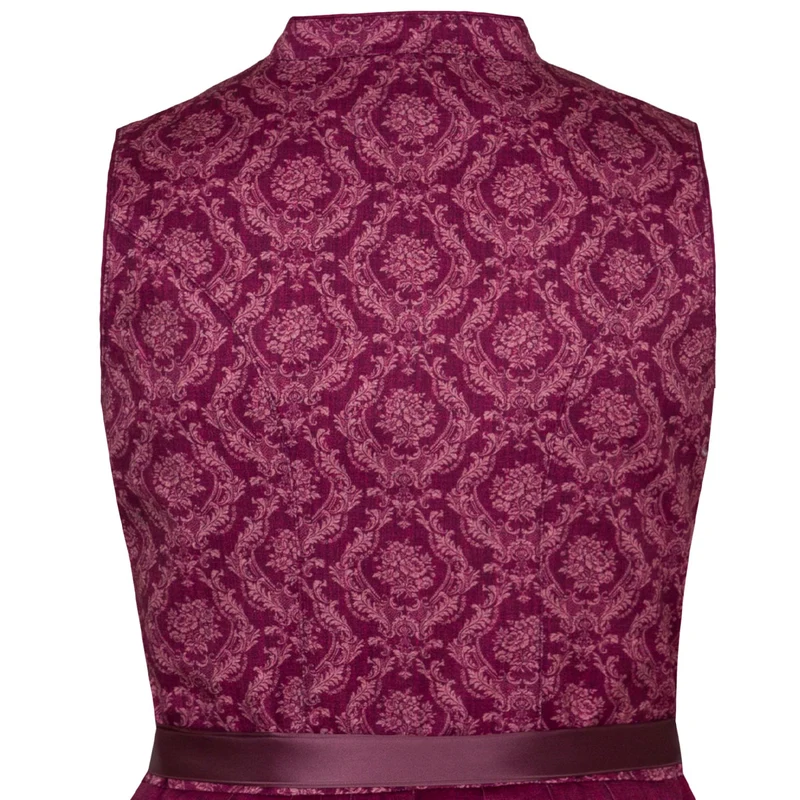 Alpenfee Dirndl Lara Beere 60cm Hochgeschlossen Blumenmuster