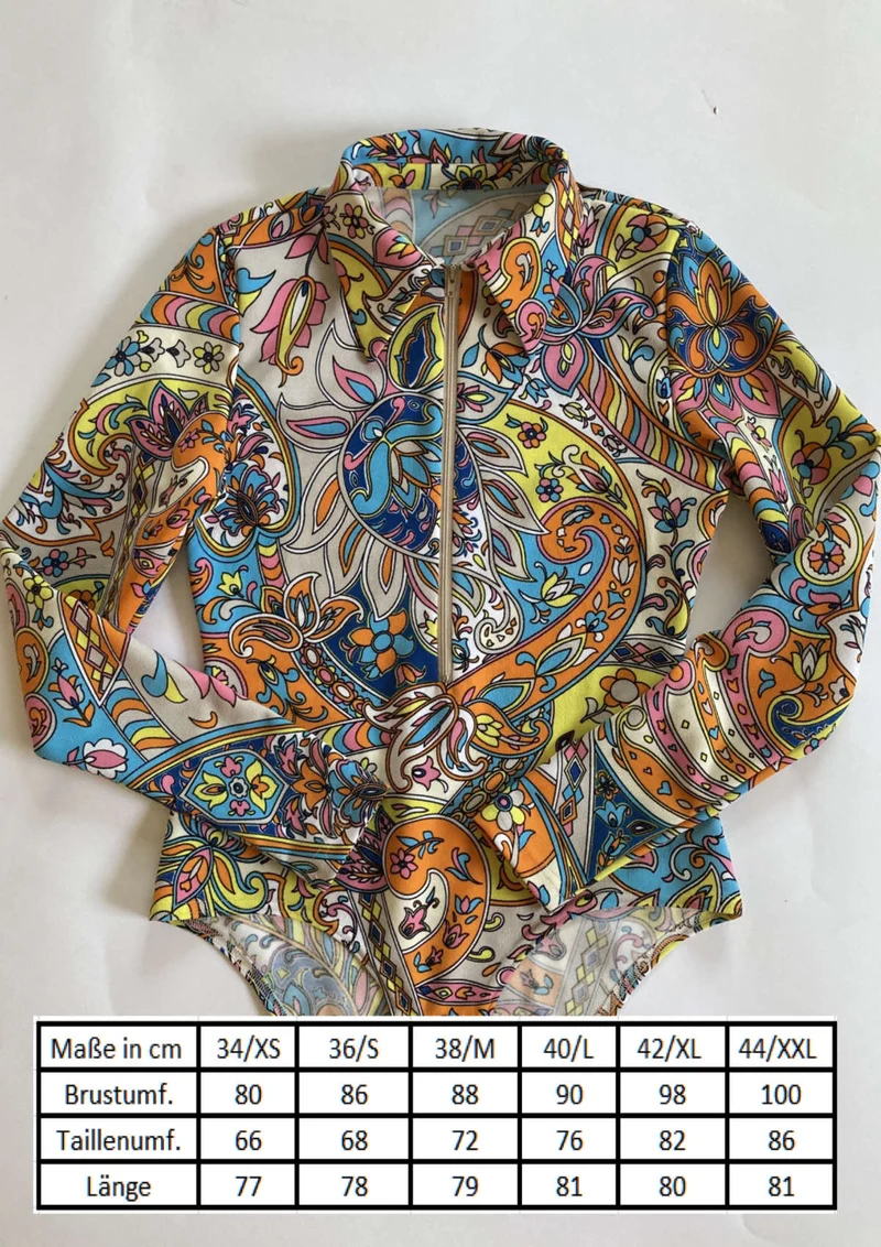 Retro langarm Body