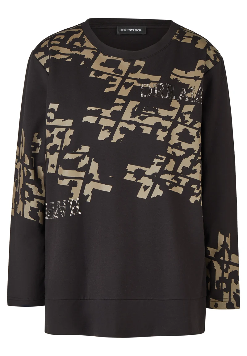 Sweatshirt mit Grafik-Motiv und Metallplättchen