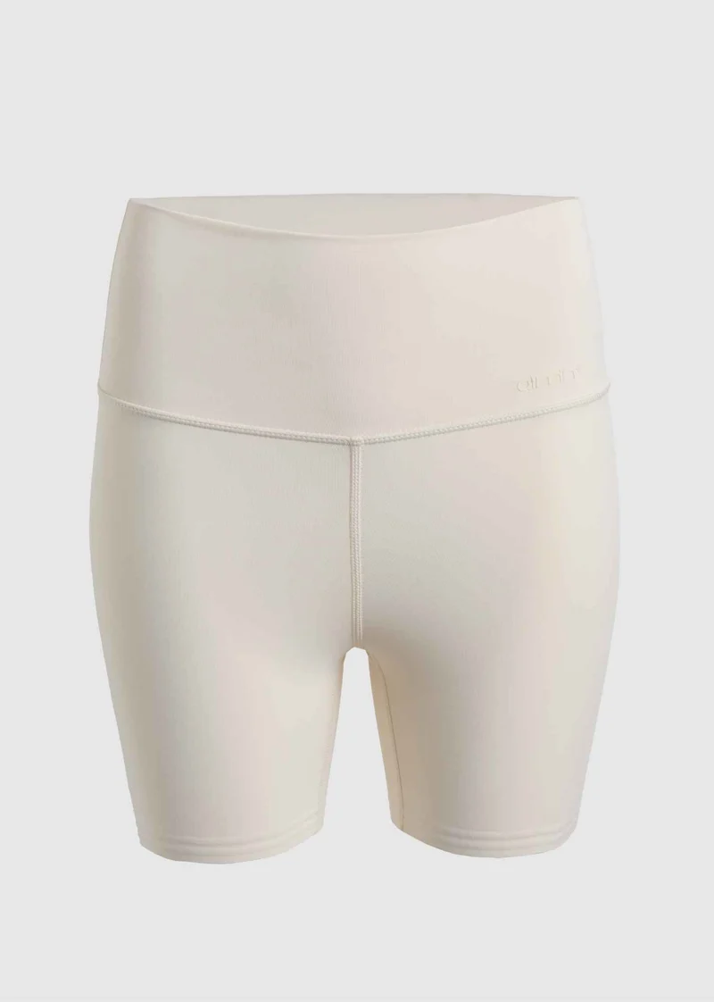 Sense Midi Biker Shorts in Almond White