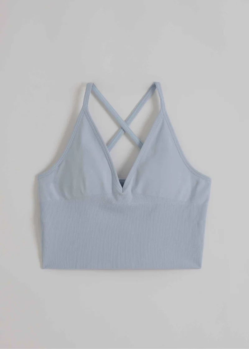 Shape Seamless Cross Back Bralette in Aura