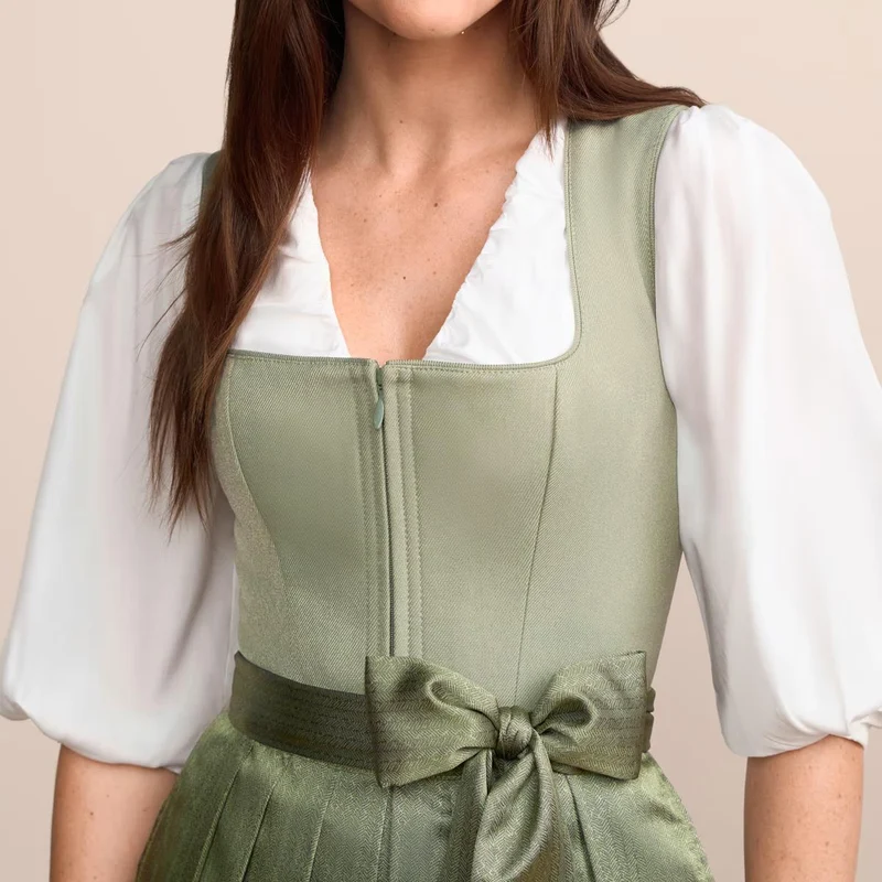 Krüger Dirndl Lillie Grün Reißverschluss 70cm
