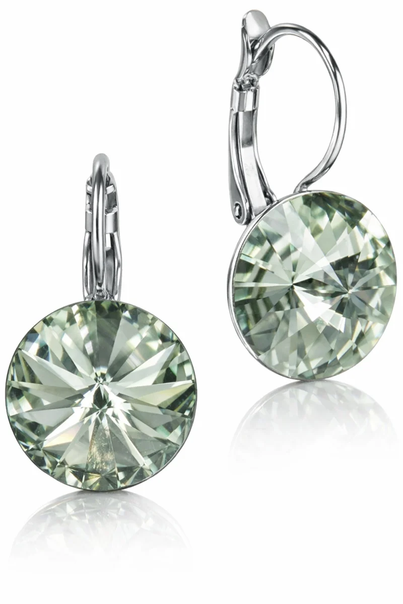 LUISIA® Ohrringe Rivoli mit Kristallen von Swarovski® 14 mm | Black Diamond