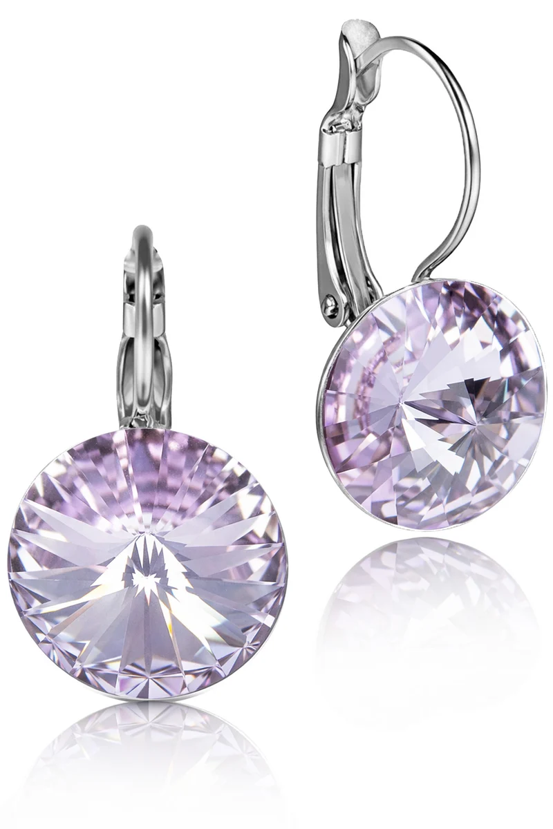 LUISIA® Ohrringe Rivoli mit Kristallen von Swarovski® - 12 mm | Violet