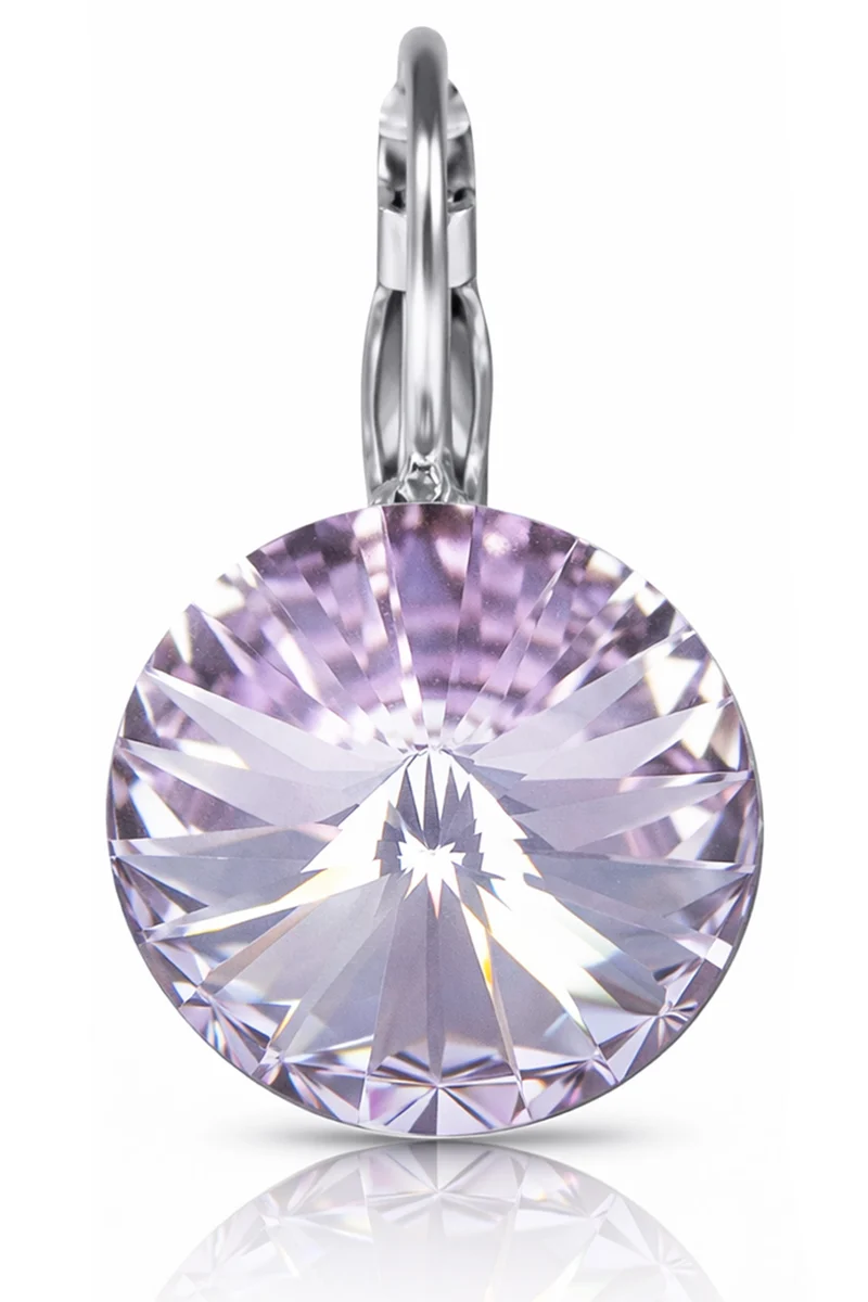 LUISIA® Ohrringe Rivoli mit Kristallen von Swarovski® - 12 mm | Violet