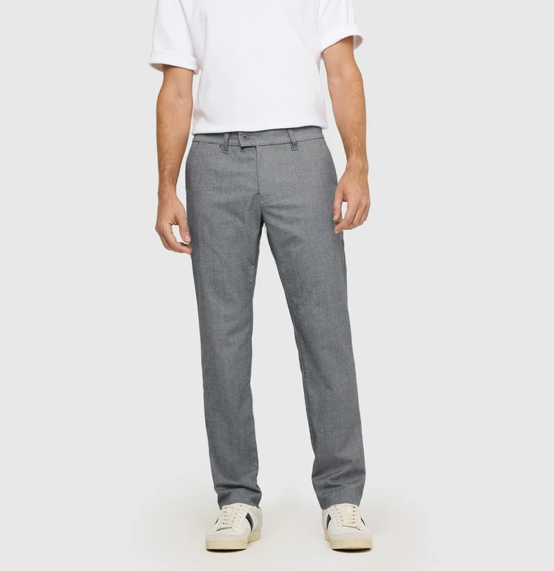LENNOX Regular Chino mit Fischgrat-Muster