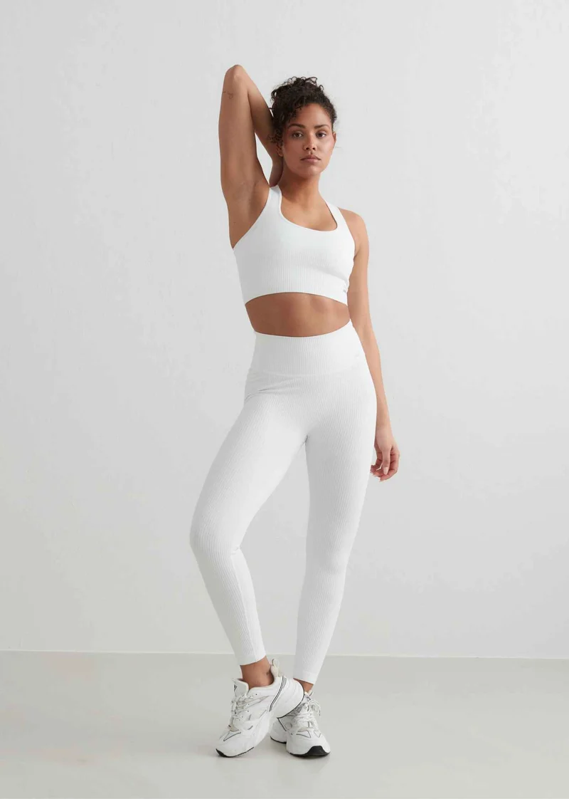 Ribbed Seamless High Support Bra