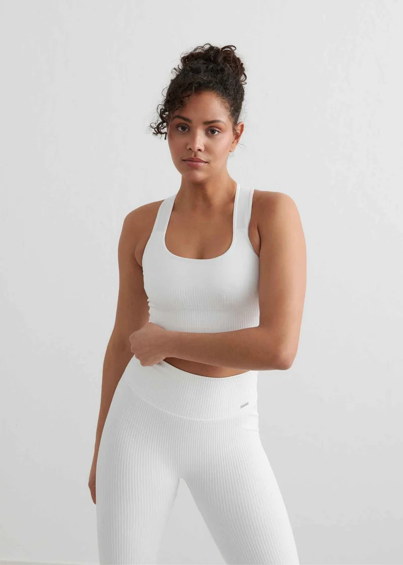 Ribbed Seamless High Support Bra